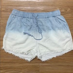 Ombré “Denim” Cotton Shorts